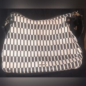 Spartina 449 black white cream purse handbag